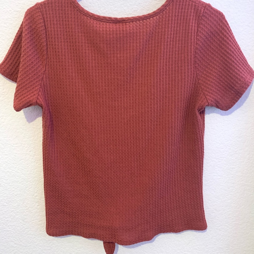 Waffle knit button top - Picture 4 of 4
